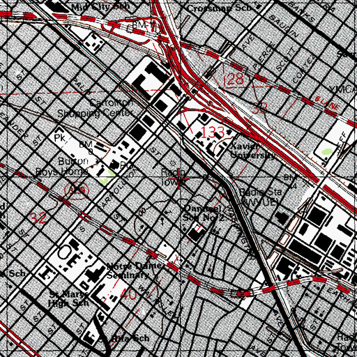 Topographic Map of Bolden Child Care Center, LA