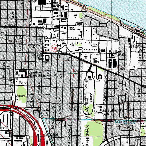 Topographic Map of Boobie and Sprout Day Care Center, LA