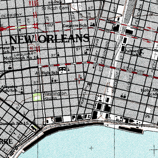 Topographic Map of Burgundy Group Home, LA