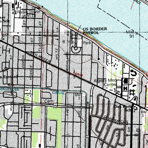 Topographic Map of Candy Cane Child Care Center, LA