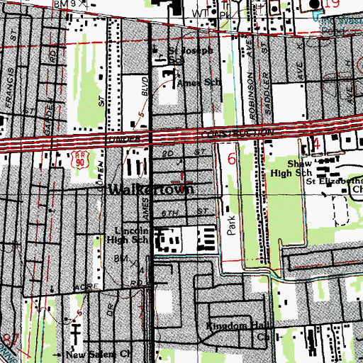 Topographic Map of Candyland Kinder Kollege Enterprises, LA