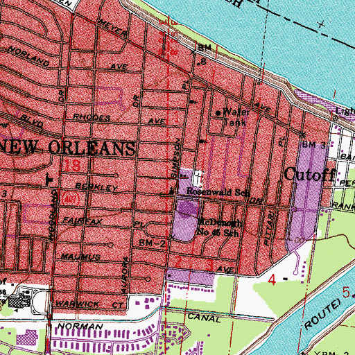 Topographic Map of Cinderella Day Care and Preschool Academy, LA