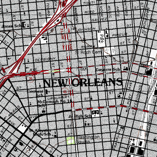 Topographic Map of Clarks Child Development Center, LA