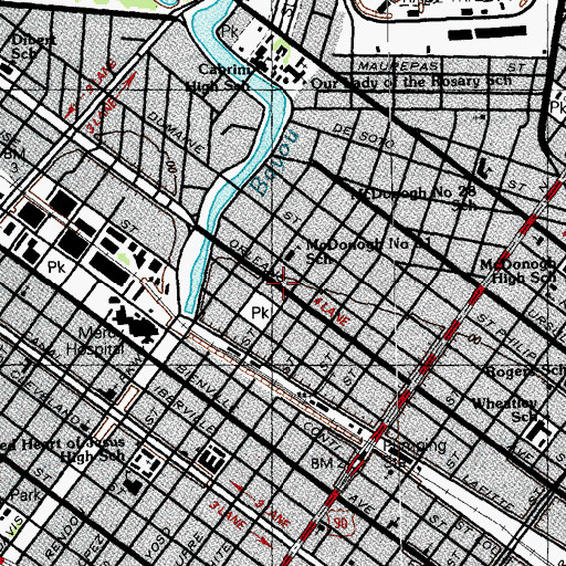 Topographic Map of Clarks Child Development Center Number 2, LA