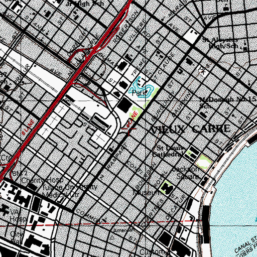 Topographic Map of Covenant House, LA