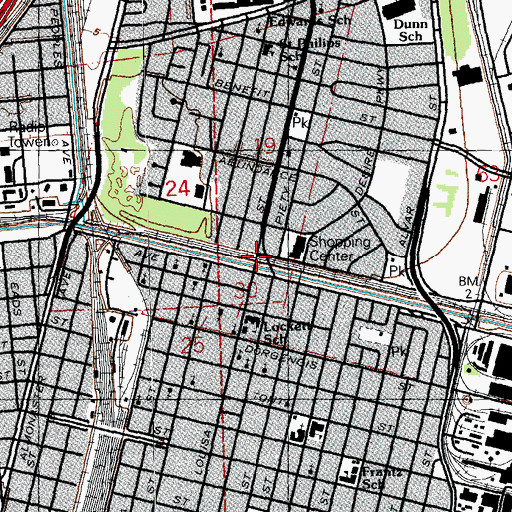 Topographic Map of Desi Flo Child Care Services Number 1, LA