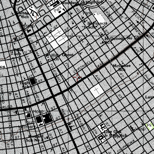 Topographic Map of Episcopal Diocesan Office, LA