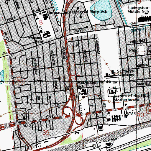 Topographic Map of Gentilly East Child Development Center, LA