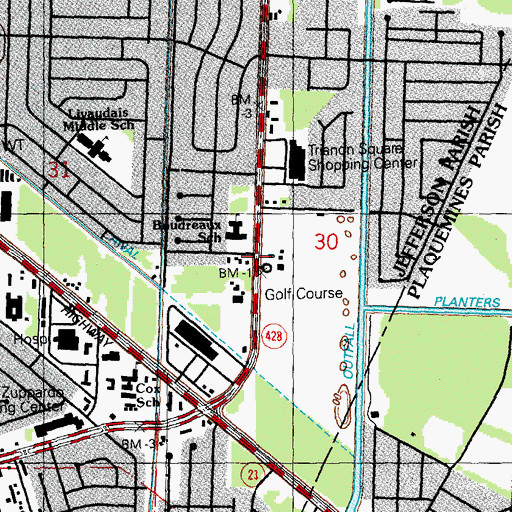 Topographic Map of Girls and Boys Town Emergency Shelter for Girls, LA