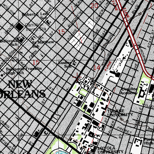 Topographic Map of Newcomb Child Care Center, LA