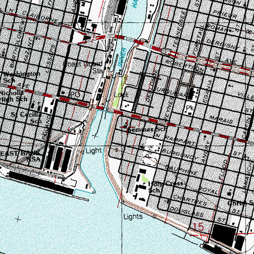 Topographic Map of Ninth Ward Housing Development Corporation Day Care Center, LA