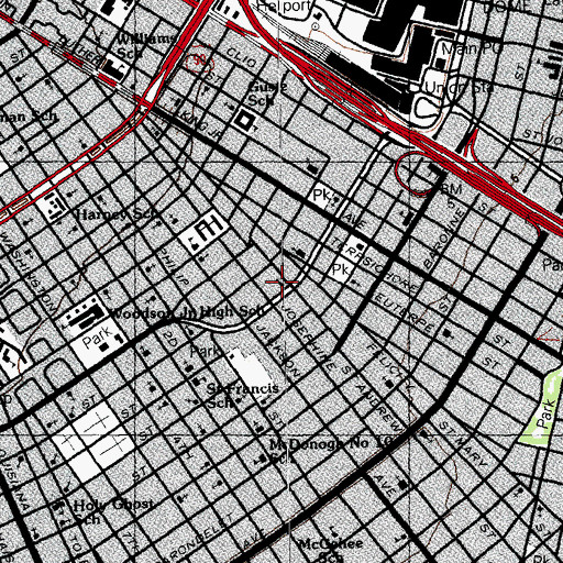 Topographic Map of Peoples Community Child Care Center, LA