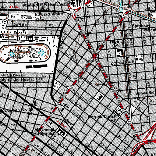 Topographic Map of Reynolds Academy Preschool Annex, LA