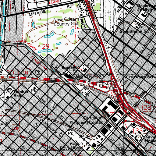 Topographic Map of Royal Castle Child Development Center, LA