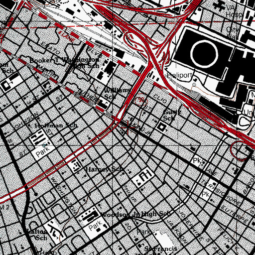 Topographic Map of Safe and Smart Afterschool and Summer Camp, LA