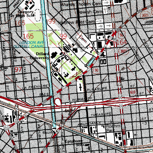 Topographic Map of Saint John Bercham Child Development Center, LA