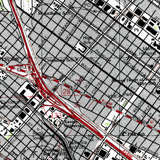 Topographic Map of South Pierce Group Home, LA