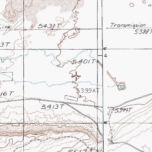 Topographic Map of Cane Valley, AZ
