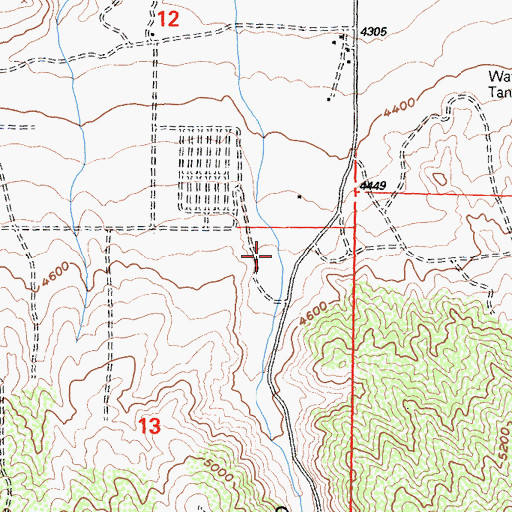 Topographic Map of Grandview Canyon, CA