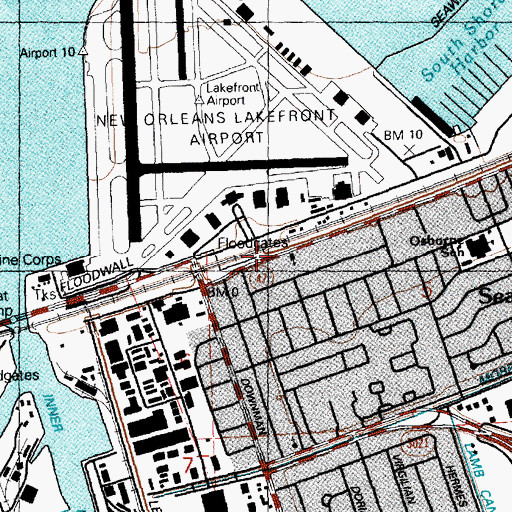 Topographic Map of The Preschool Learning Center, LA