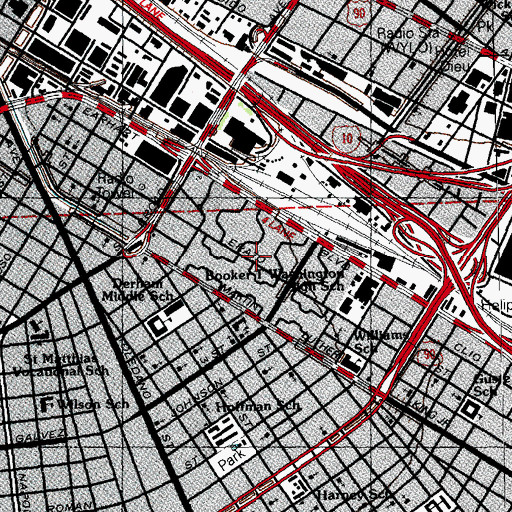 Topographic Map of The Viney Reynolds Parent-Child Development Center, LA