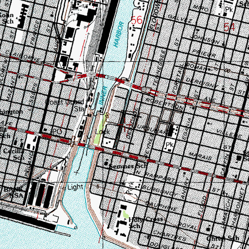 Topographic Map of Theodore and DaShanas Bright Beginnings Learning Center, LA
