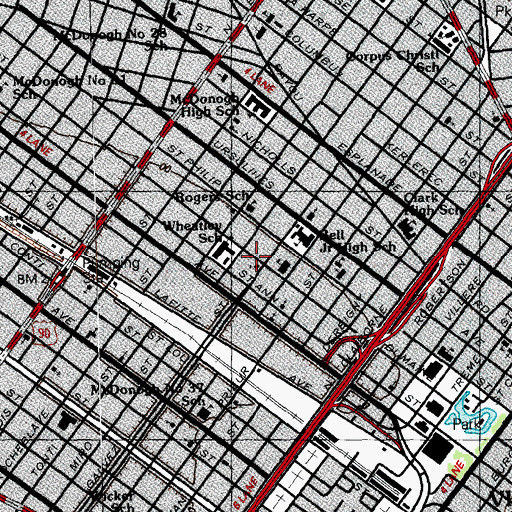 Topographic Map of Tommy and Bills Day Care Number 3, LA