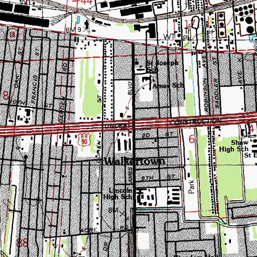 Topographic Map of Wee Train Academy Child Development and Learning Center, LA