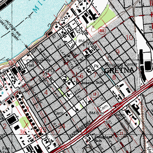 Topographic Map of Westbank Educator Day Care Academy, LA
