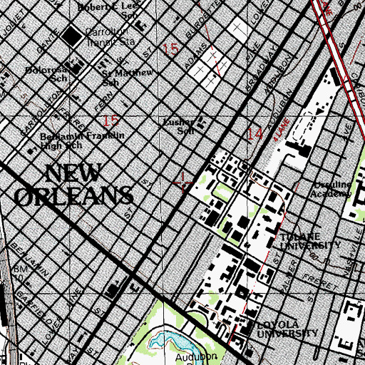 Topographic Map of Chapel of the Holy Spirit, LA