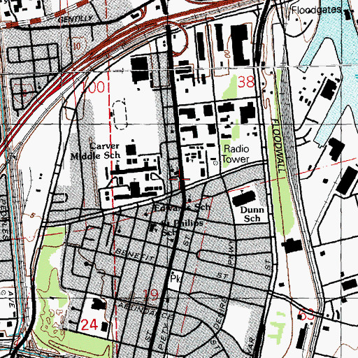 Topographic Map of Church of Christ, LA