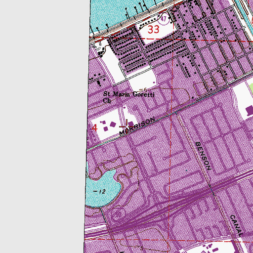 Topographic Map of Church of Christ on Crowder Boulevard, LA