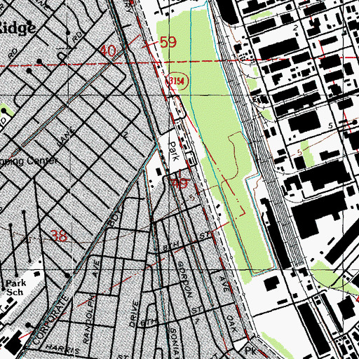 Topographic Map of Comunidad Cristiano International, LA