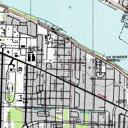 Topographic Map of Disciples of Jesus Church, LA