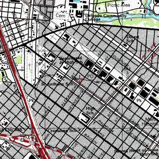 Topographic Map of Family Federation for World Peace and Unification, LA