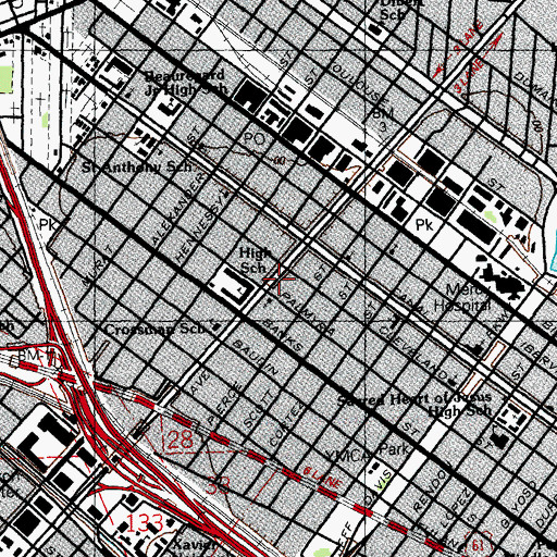 Topographic Map of Federation of Churches, LA