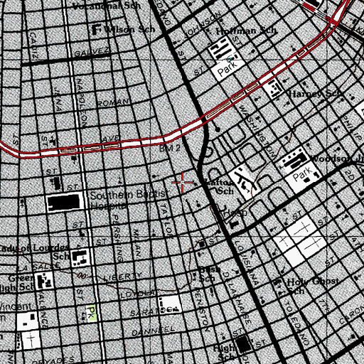 Topographic Map of Greater Pleasent Grove Baptist Church, LA