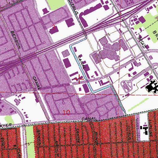 Topographic Map of Greater Saint Stephen Full Gospel Baptist Church, LA