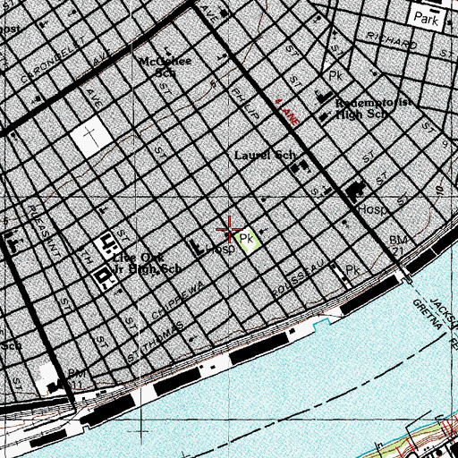 Topographic Map of Macedonia Full Gospel Baptist Church, LA