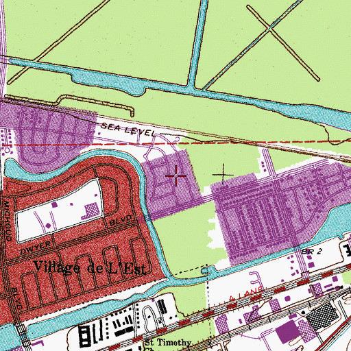 Topographic Map of Mary Queen of Vietnam Church, LA