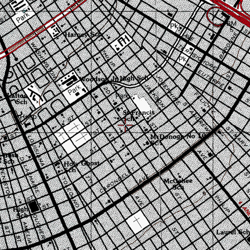 Topographic Map of Mount Bethel Baptist Church, LA