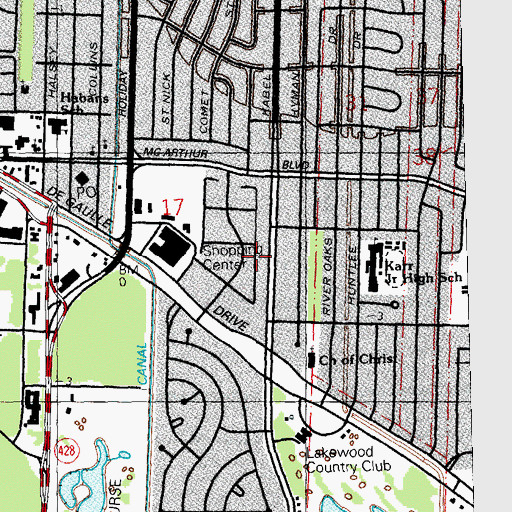 Topographic Map of Now Faith Ministries, LA