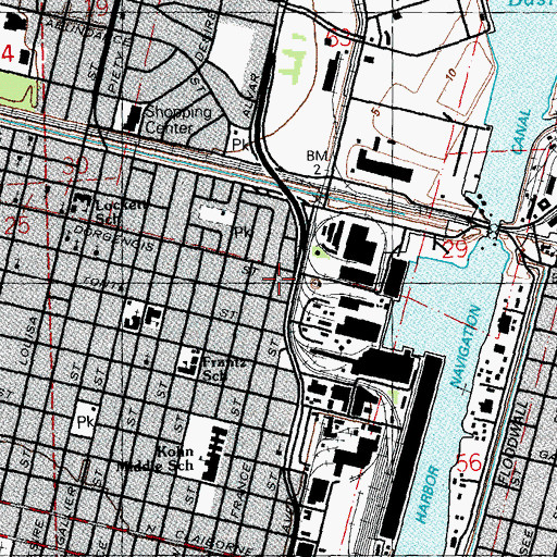 Topographic Map of Omnipotent Missionary Baptist Church, LA