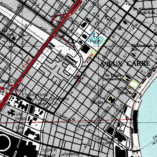 Topographic Map of God Promised Day Care Center, LA