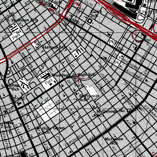 Topographic Map of Greater Saint Stephen Baptist Church Learning Center, LA