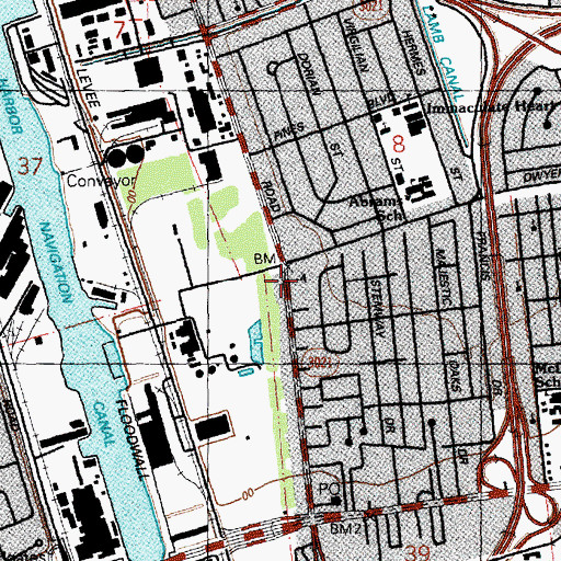 Topographic Map of Happy Kids Number 3, LA