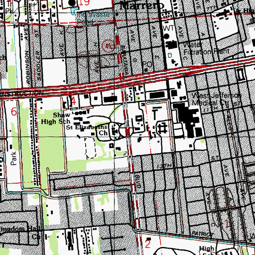 Topographic Map of Hope Haven Center For the Emotionally Disturbed, LA