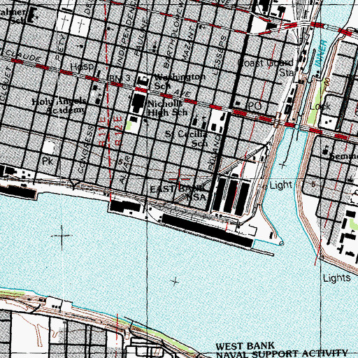 Topographic Map of House on Royal, LA