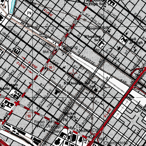 Topographic Map of Hume Child Development Center, LA