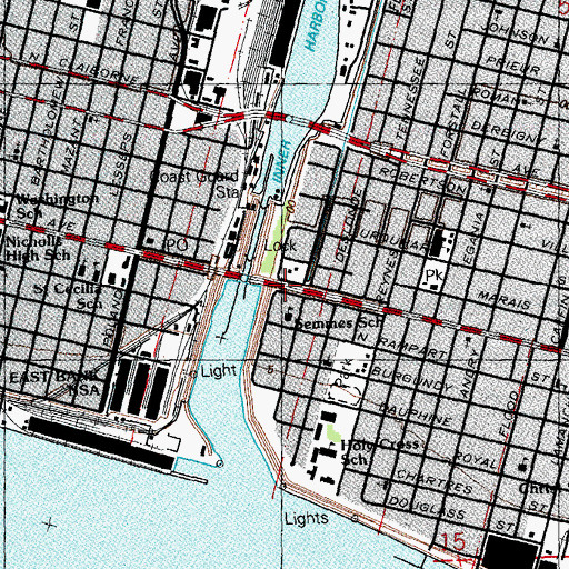 Topographic Map of Jackson Child Development Center, LA